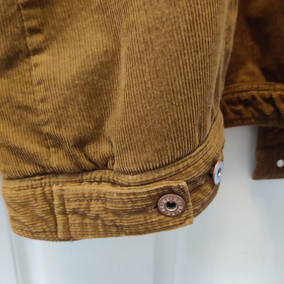 Brown sherpa lined corduroy jacket - Picture 4 of 5